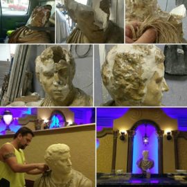 Artistic plaster restoration of statues - Forum Theatre