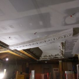 Forum Theatre decorative plaster ceiling restoration
